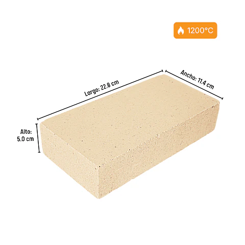 Ladrillo refractario 2” – 1200°C