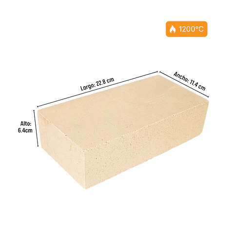Ladrillo refractario 2½” – 1200°C
