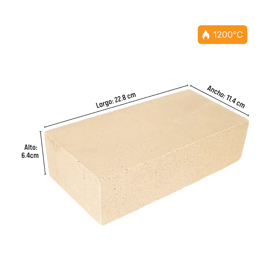 Ladrillo refractario 2½” – 1200°C 1