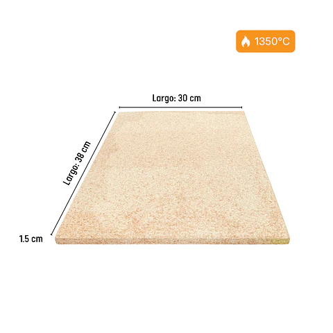 Placa refractaria de cordierita – 300x380x15 mm – 1350°C