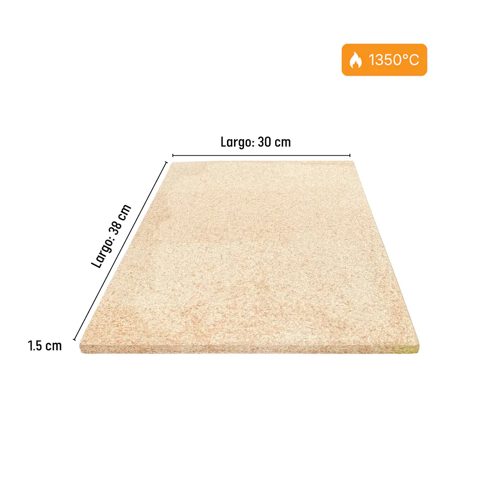 Placa refractaria de cordierita – 300x380x15 mm – 1350°C 1