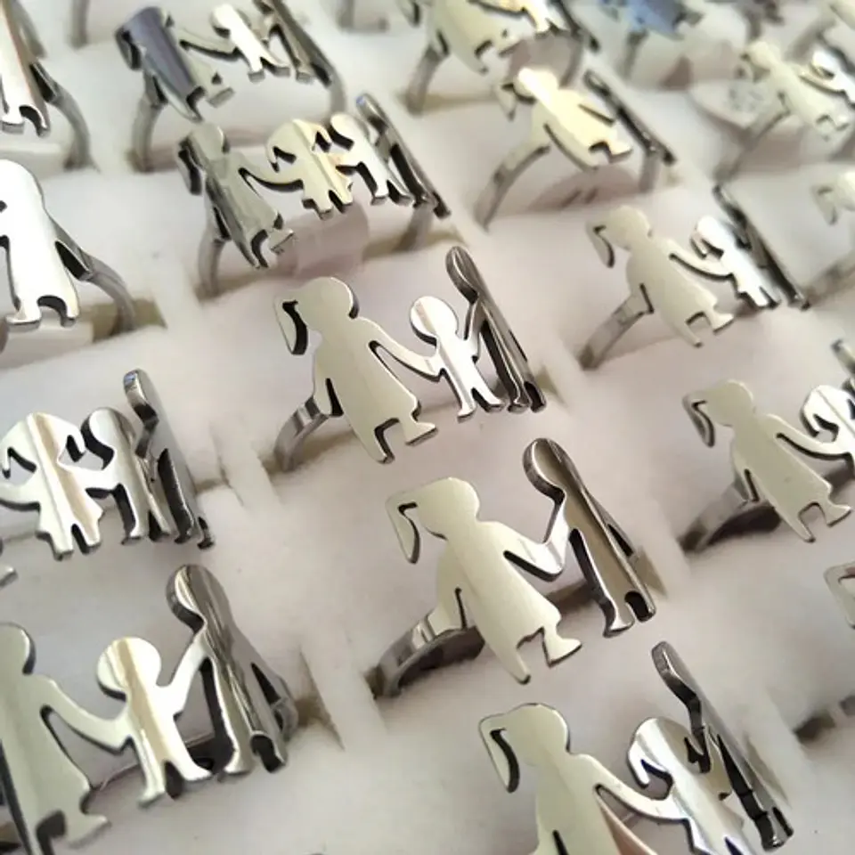 Anillo Mamá Papá Hijos Familia Amor Regalo Madre Joyas Mujer 4