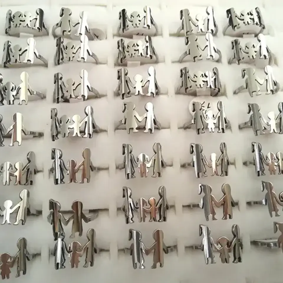 Anillo Mamá Papá Hijos Familia Amor Regalo Madre Joyas Mujer 5
