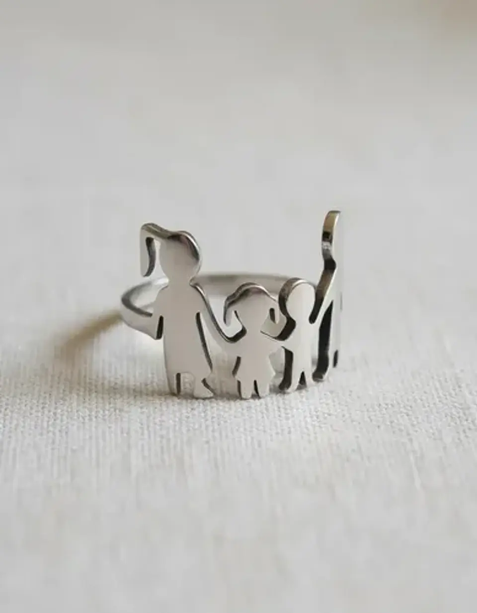 Anillo Mamá Papá Hijos Familia Amor Regalo Madre Joyas Mujer 7