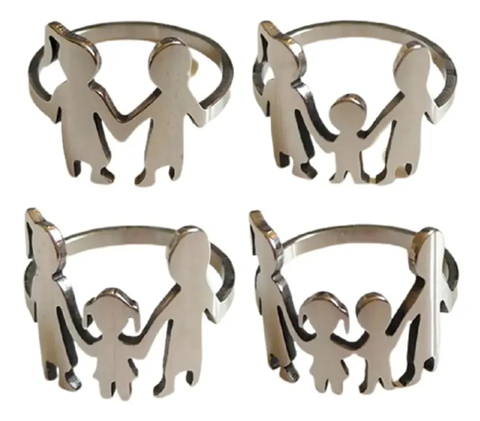 Anillo Mamá Papá Hijos Familia Amor Regalo Madre Joyas Mujer 19