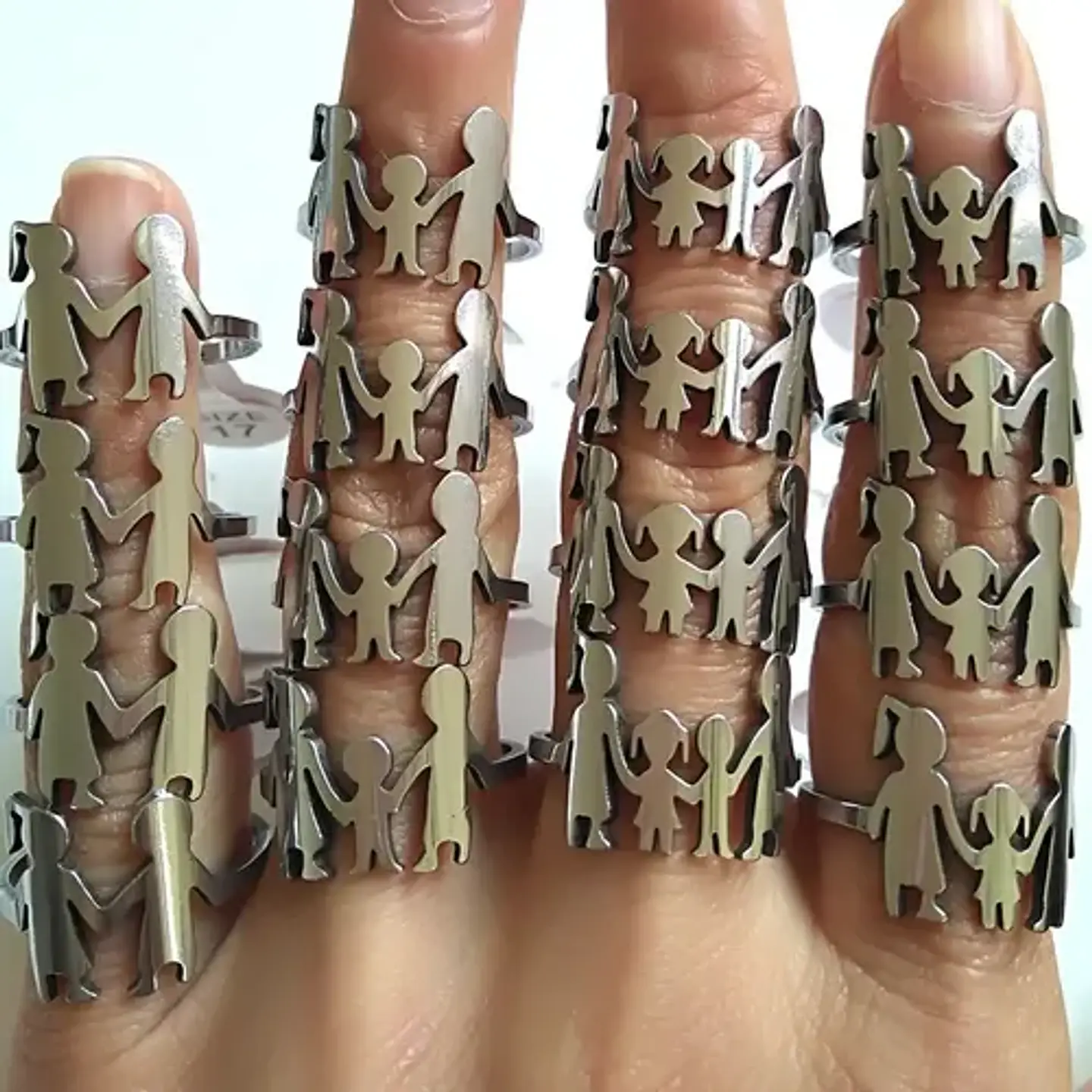 Anillo Mamá Papá Hijos Familia Amor Regalo Madre Joyas Mujer 22