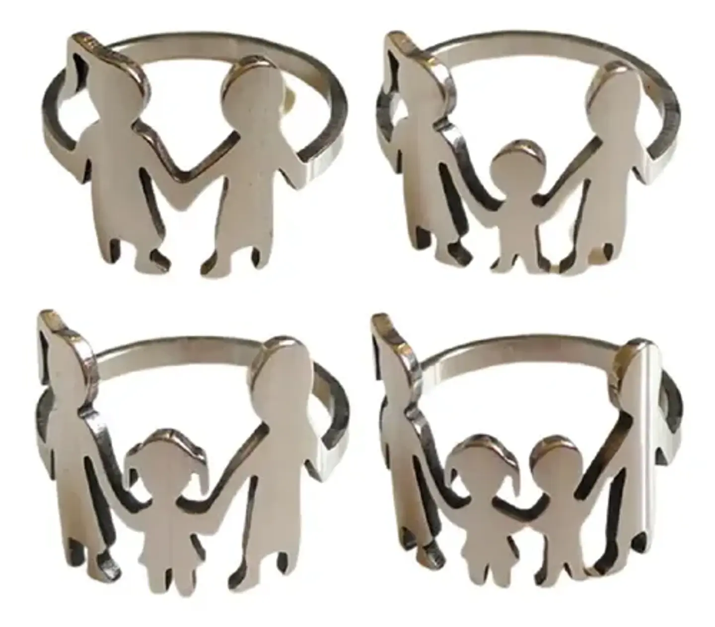 Anillo Mamá Papá Hijos Familia Amor Regalo Madre Joyas Mujer 25