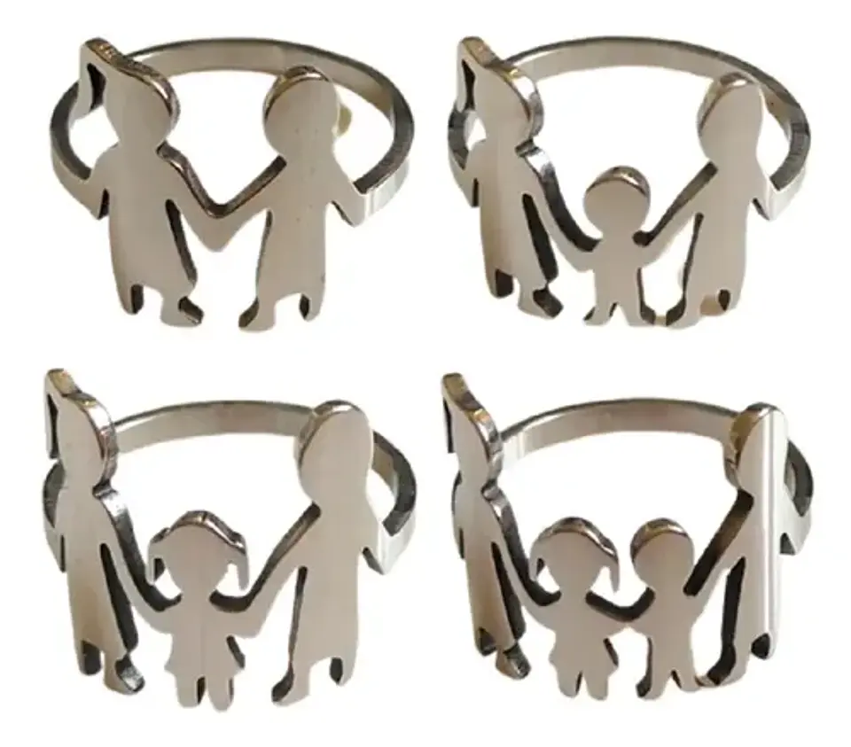 Anillo Mamá Papá Hijos Familia Amor Regalo Madre Joyas Mujer 25