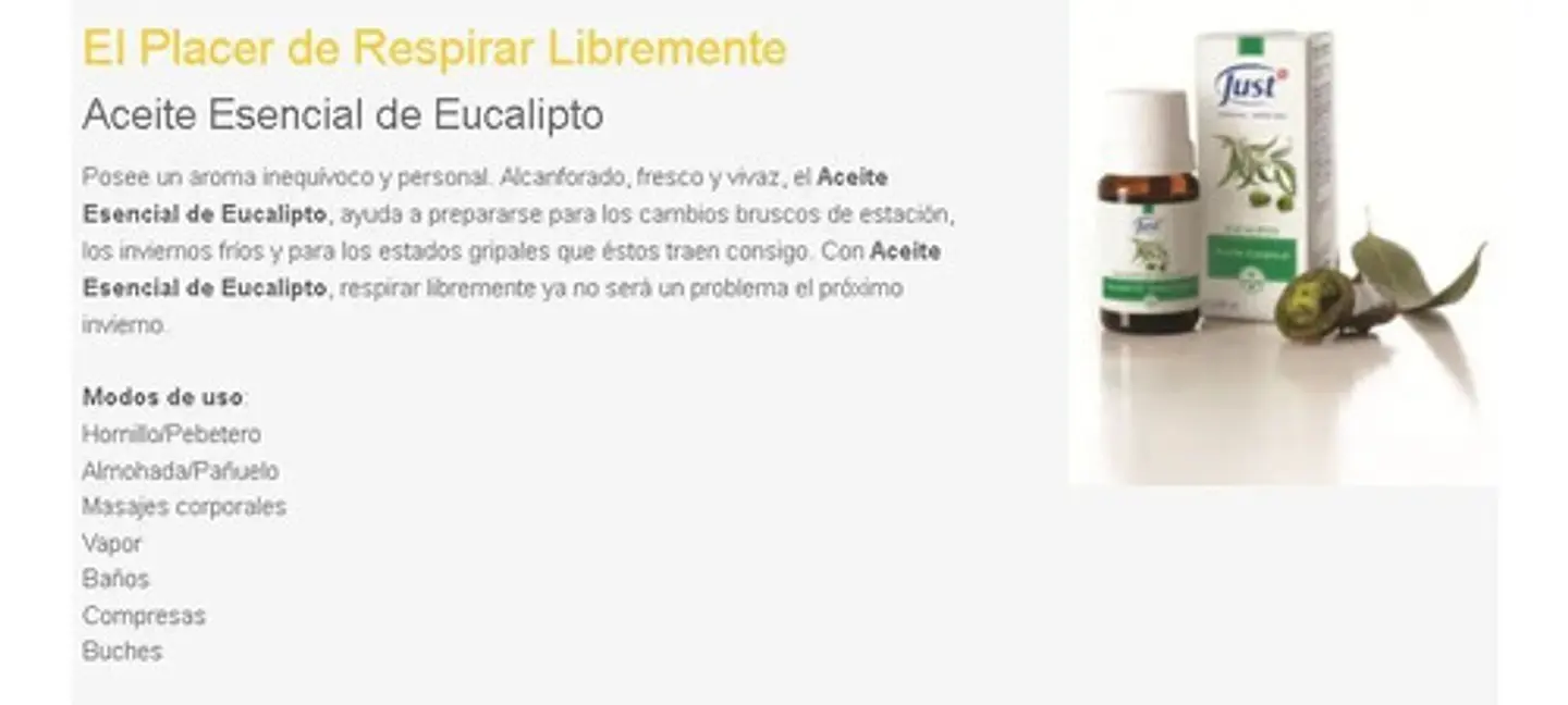 Aceite Esencial Swiss Just Eucalipto 10ml 9