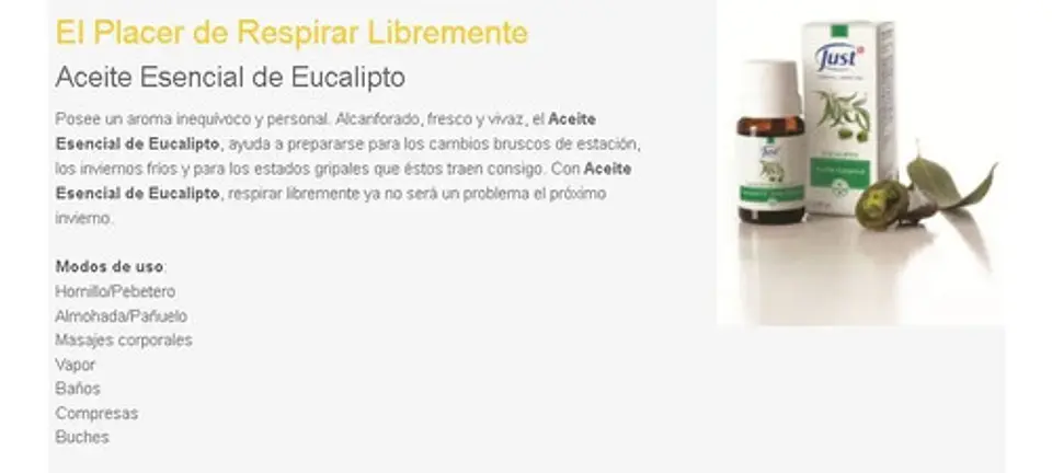 Aceite Esencial Swiss Just Eucalipto 10ml 9