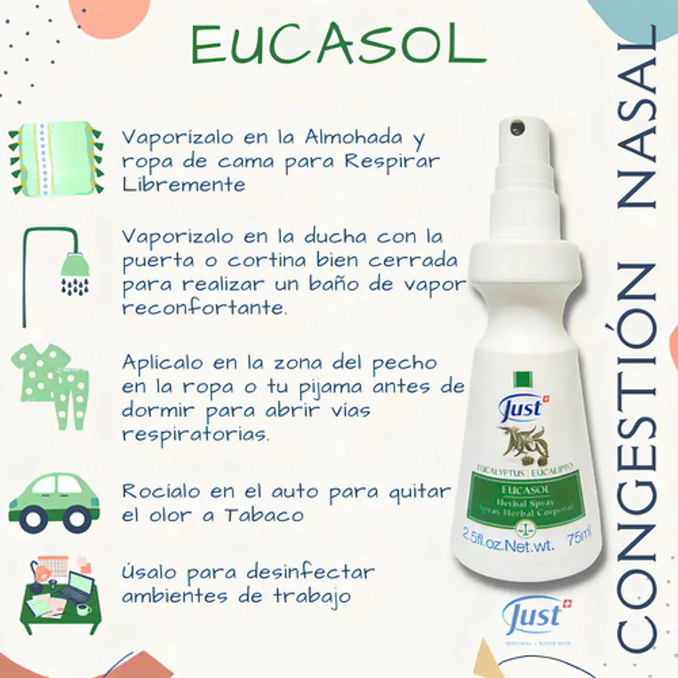 Eucasol Just Spray De Eucalipto 75ml 7
