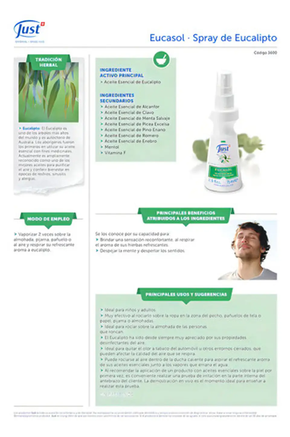 Eucasol Just Spray De Eucalipto 75ml 8