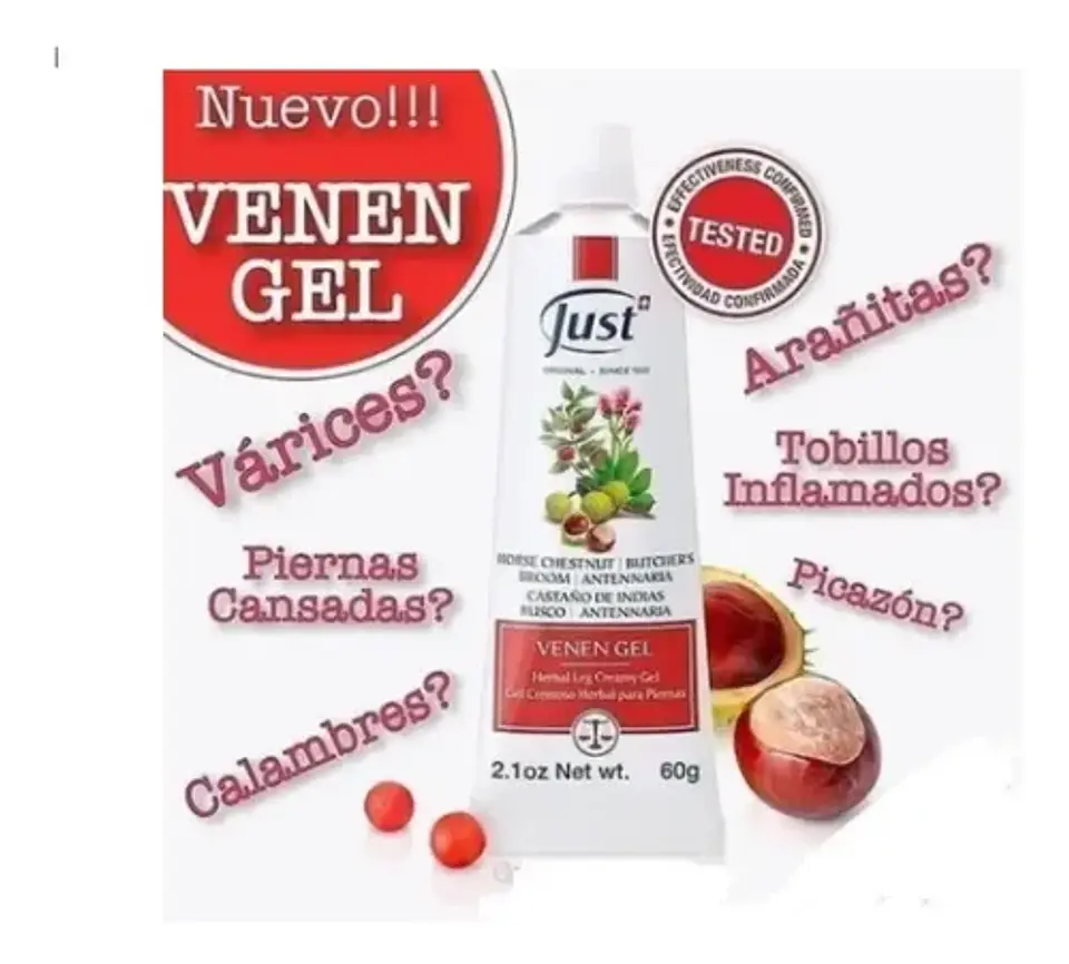 Venen Gel Para Piernas Circulación Y Varices 60g Swiss Just 6