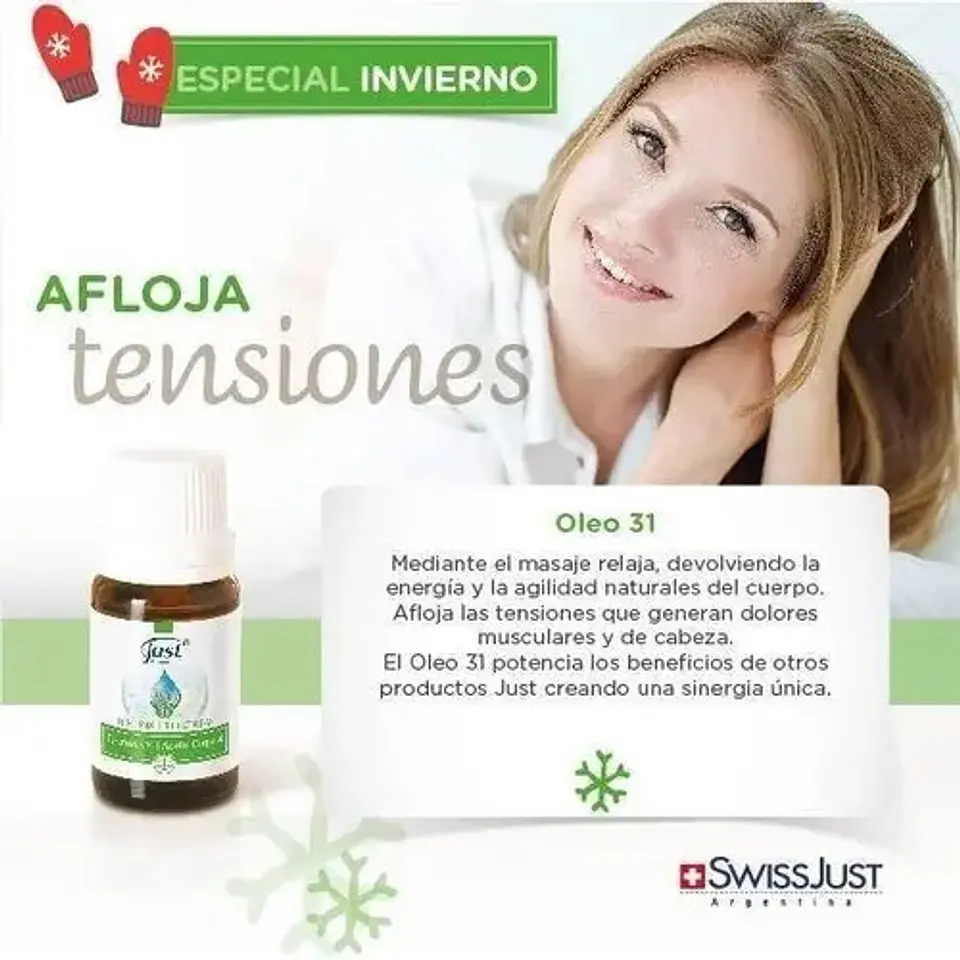 Óleo 31 Aceite Esencial 31 Hierbas Swiss Just 20ml 4