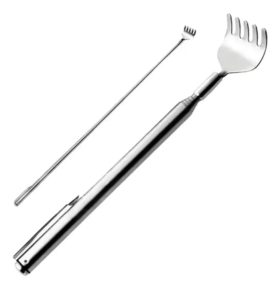 Rascador De Espalda Mano Rascar Extensible Acero Inoxidable 3