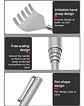 Rascador De Espalda Mano Rascar Extensible Acero Inoxidable - Miniatura 5