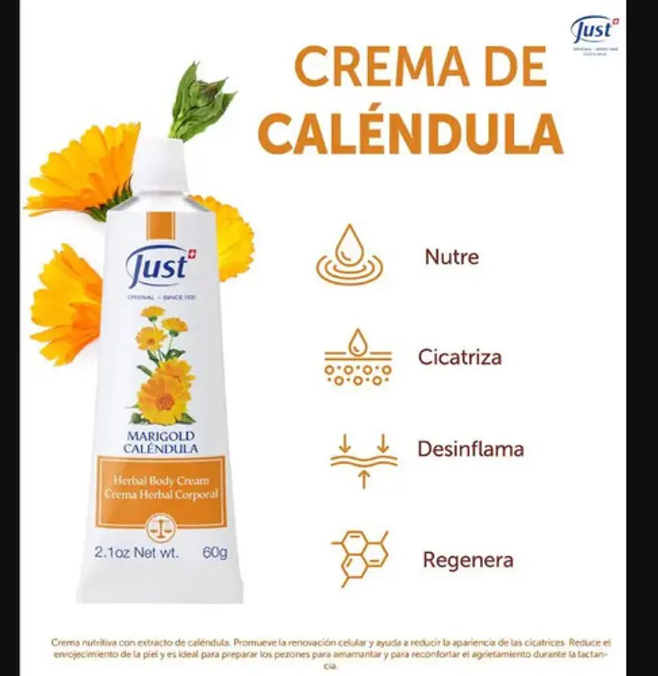 Crema De Caléndula Swiss Just 100g 4