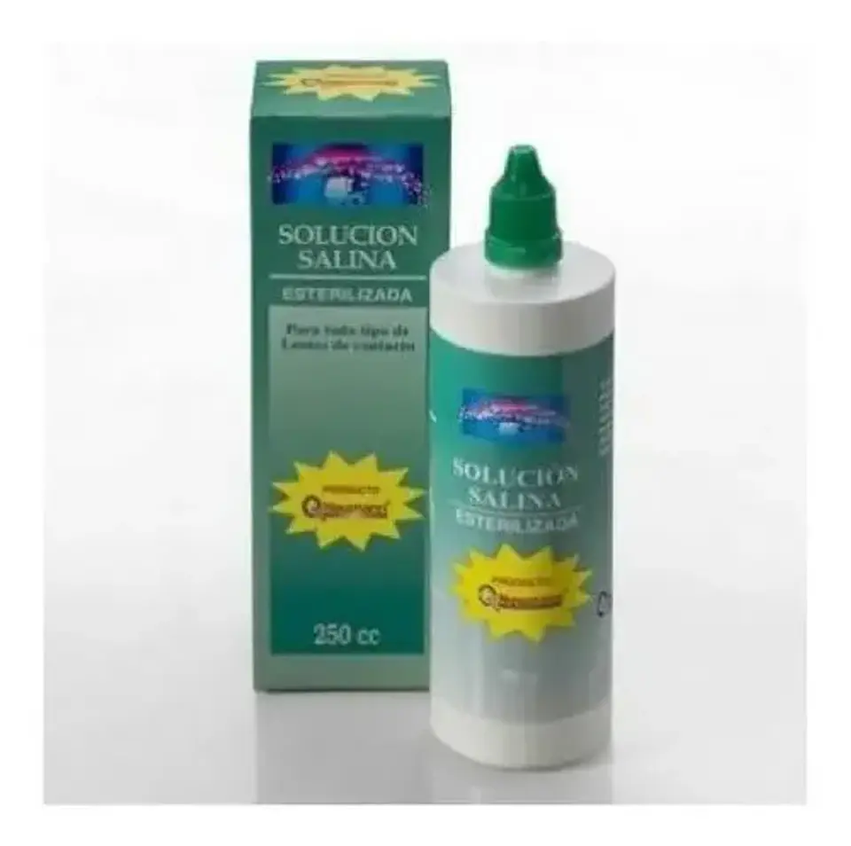 Solución Salina Esterilizada Química Neumann Para Lentes 250 Ml 3