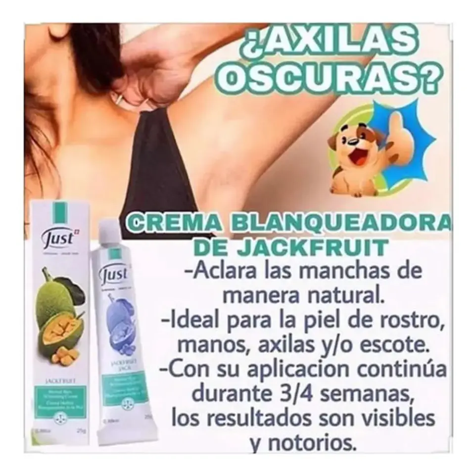 Crema Blanqueadora Herbal Just 25g Todo Tipo Piel 5