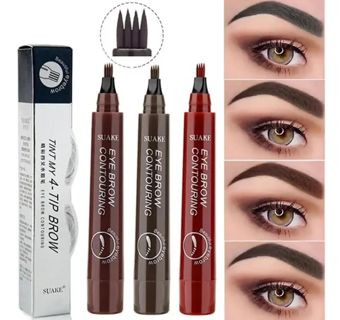 Lápiz Cejas Impermeable Microblading 24 Horas Maquillaje 7