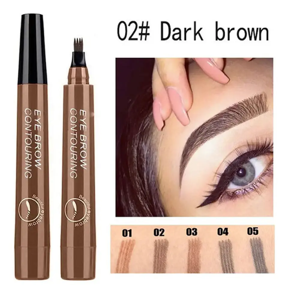 Lápiz Cejas Impermeable Microblading 24 Horas Maquillaje 9