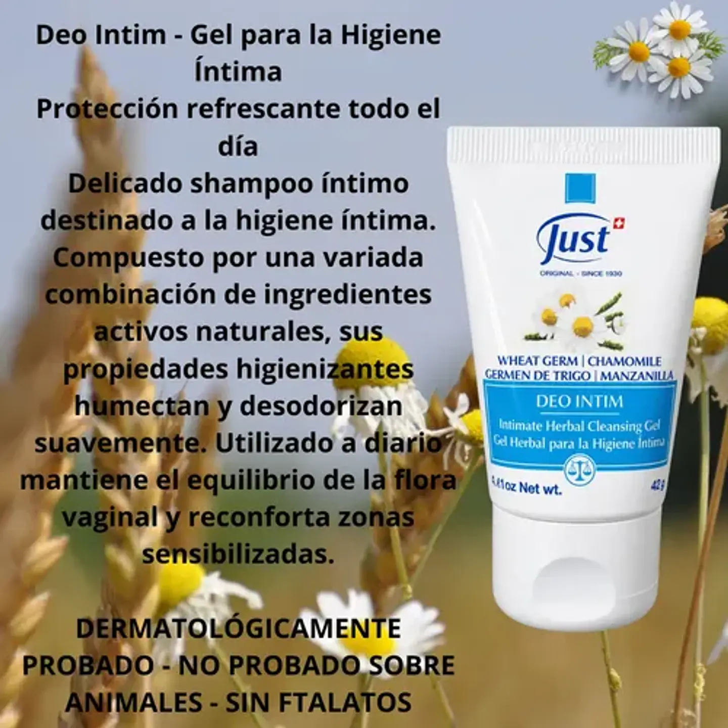 Deo Intim Just Gel Higiene Intima Tamaño Viajero 40 Grs. 2