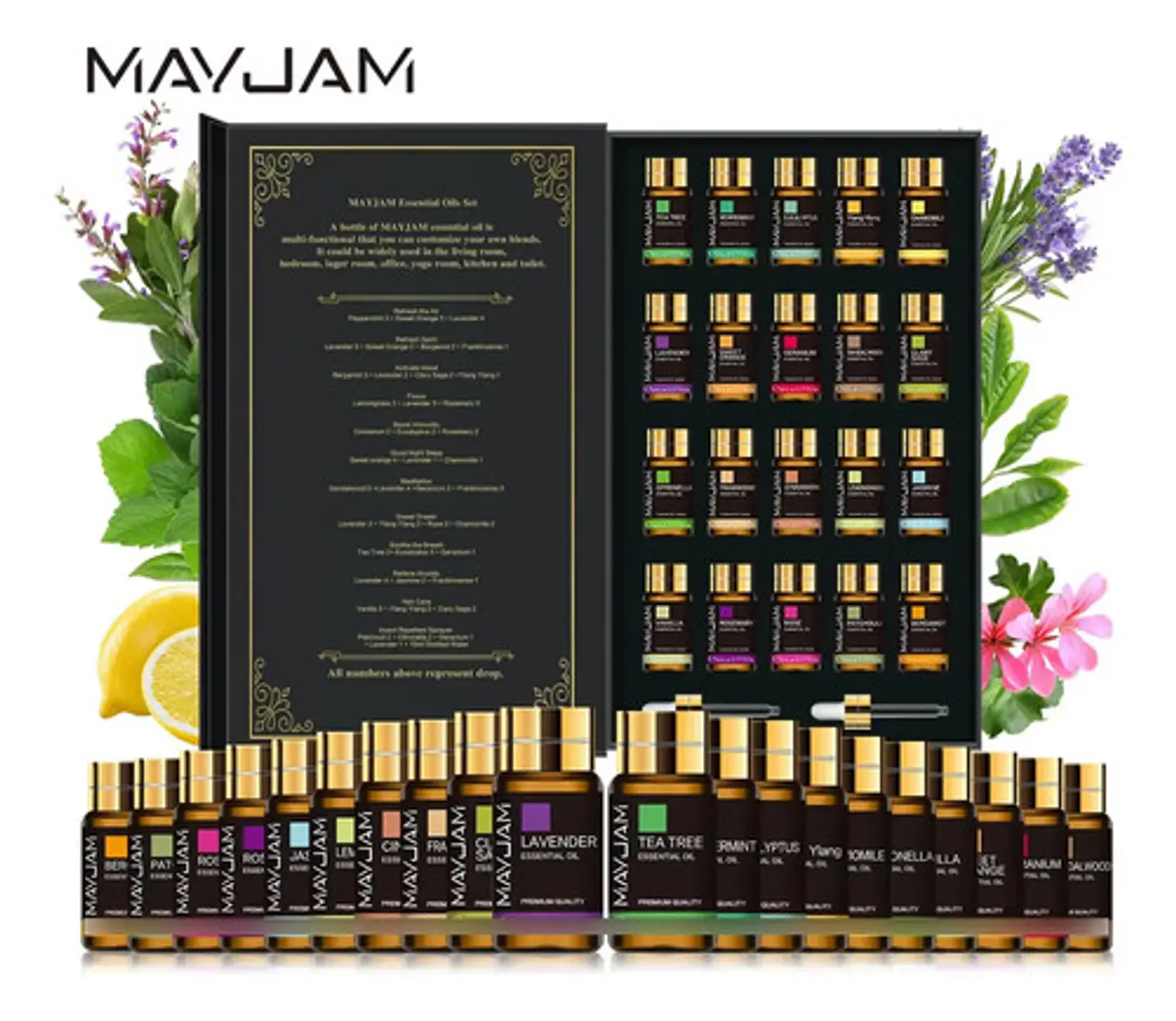 Set 20 Aceites Esenciales 100% Puros Natural Mayjam 2