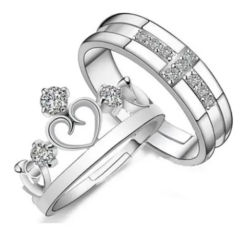 Anillos Ajustables Compromiso Ilusión Novios Amor Pareja