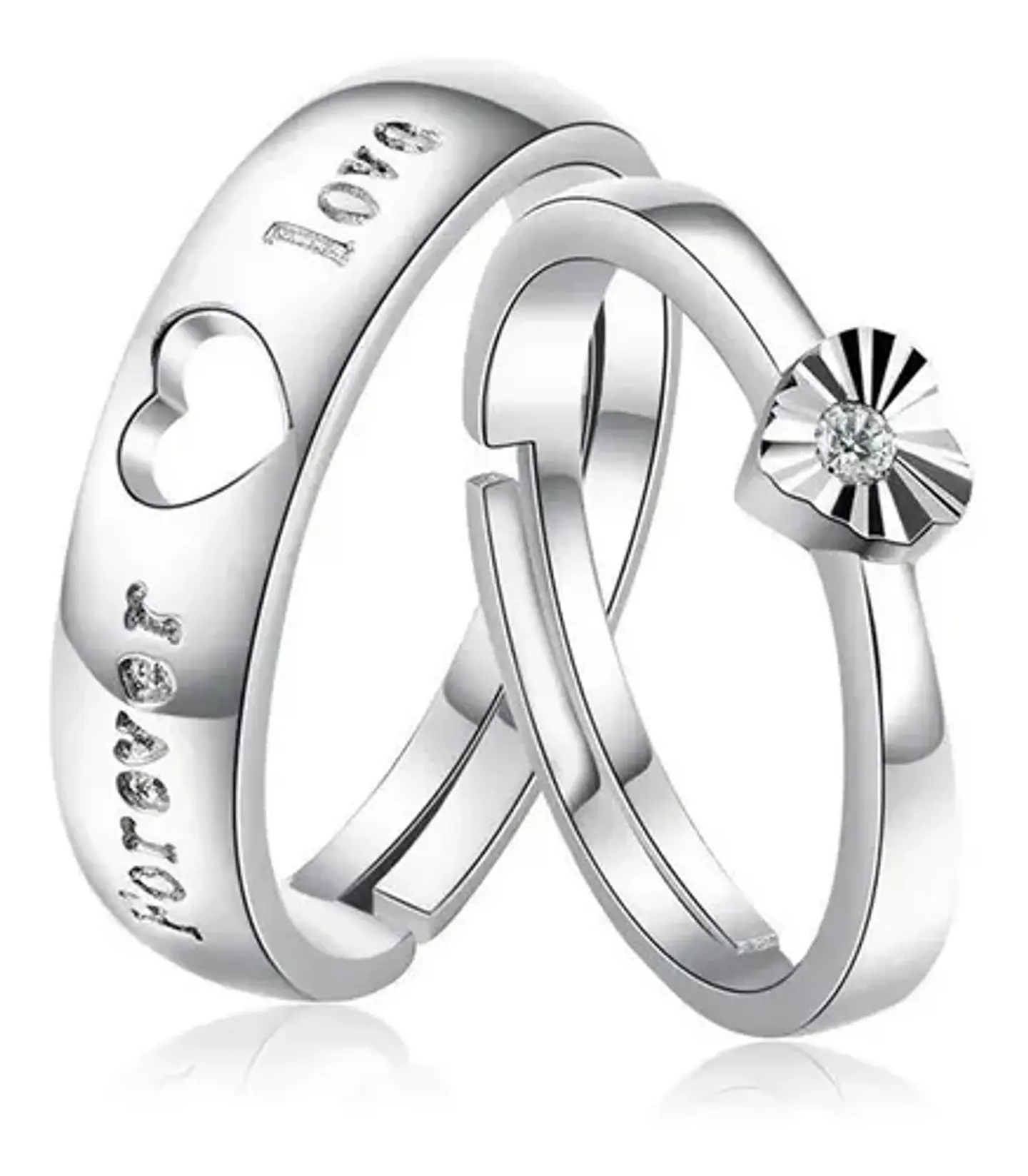 Anillos Ajustables Compromiso Ilusión Novios Amor Pareja 17