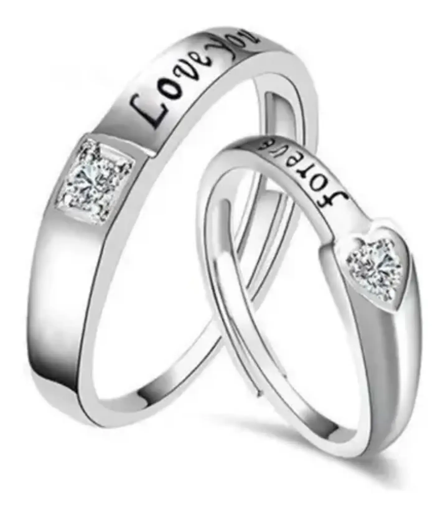 Anillos Ajustables Compromiso Ilusión Novios Amor Pareja 29