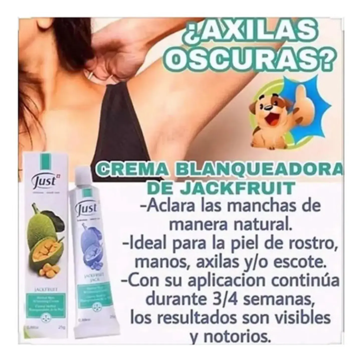 Crema Blanqueadora Herbal Just 25g Todo Tipo Piel 5