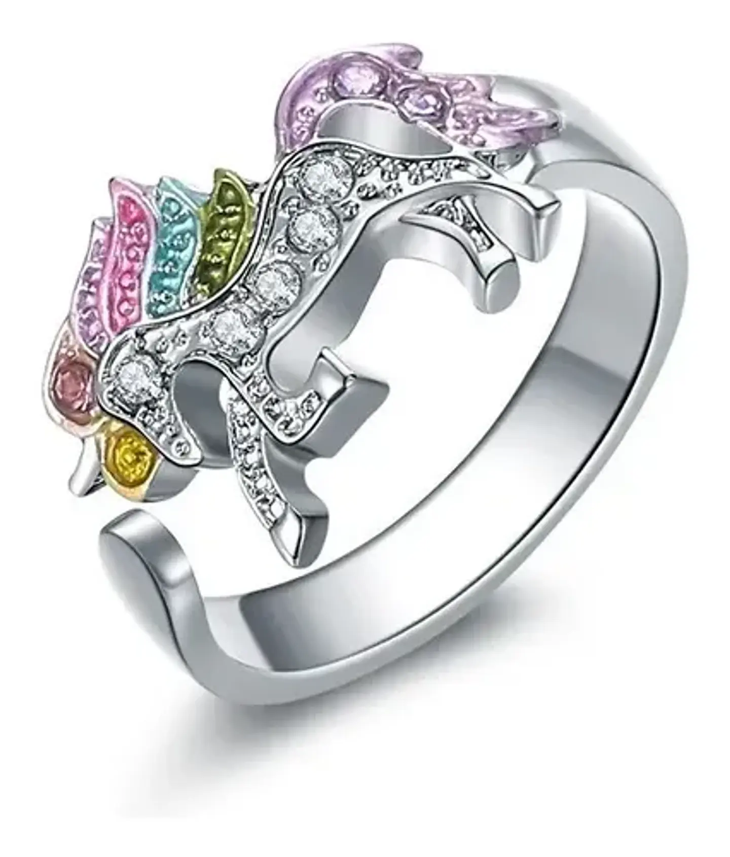 Anillo Unicornio Ajustable + Caja Terciopelo Regalo Niña 1