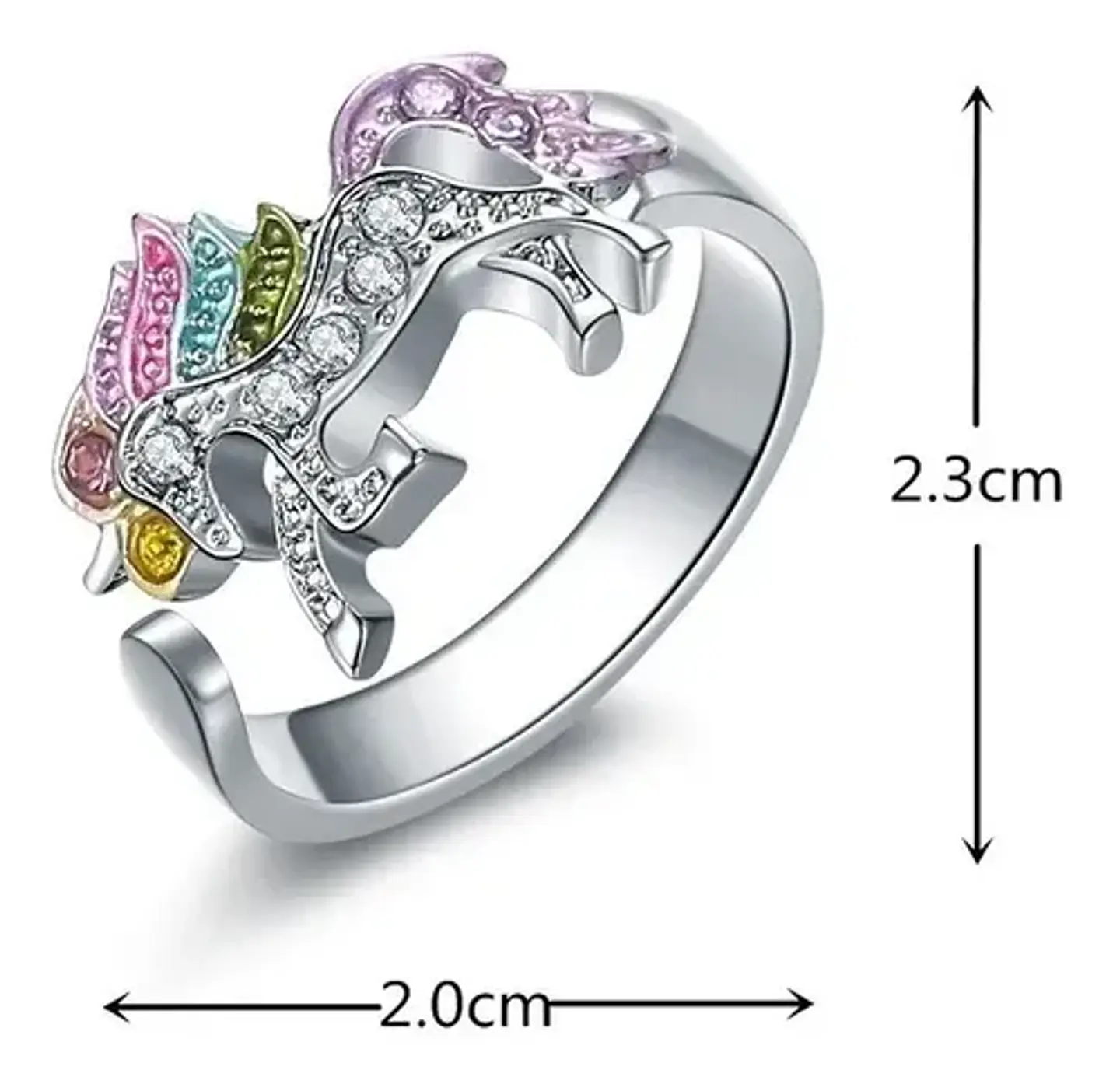Anillo Unicornio Ajustable + Caja Terciopelo Regalo Niña 2