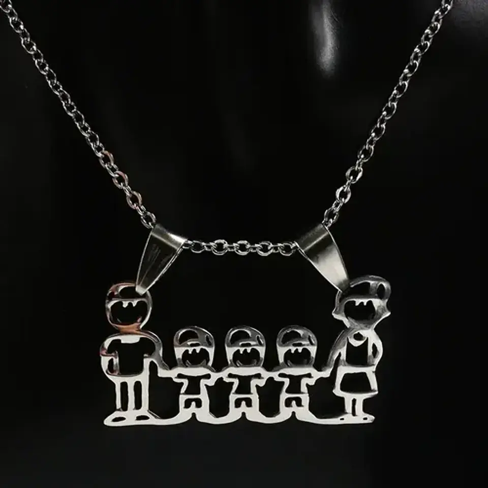 Collar Regalo Dia Madre Mamá Familia Hijos Joyas Mujer  16