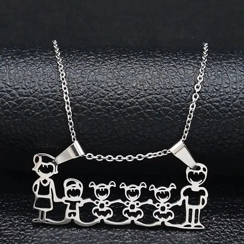 Collar Regalo Dia Madre Mamá Familia Hijos Joyas Mujer  31