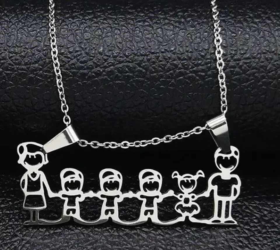 Collar Regalo Dia Madre Mamá Familia Hijos Joyas Mujer  34