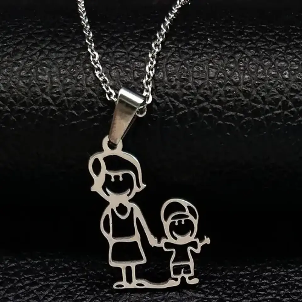 Collar Regalo Dia Madre Mamá Familia Hijos Joyas Mujer  43