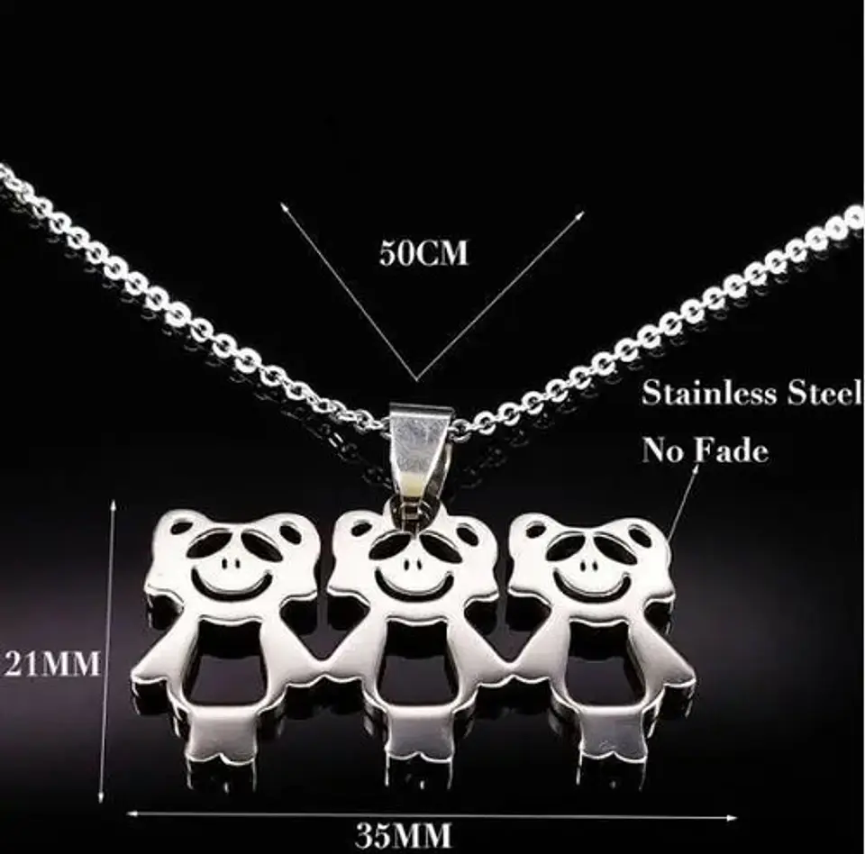 Collar Regalo Dia Madre Mamá Familia Hijos Joyas Mujer  96
