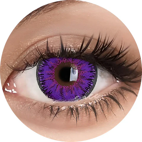 Lentes Contacto Morado Violeta Halloween +liquido +estuche