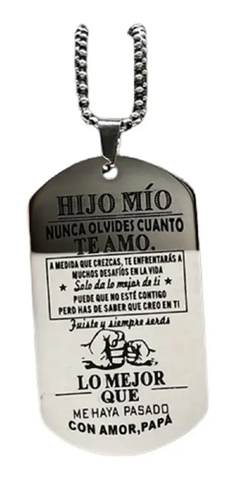 Cadena Y Colgante Familia Papá Hijo + Caja Regalo