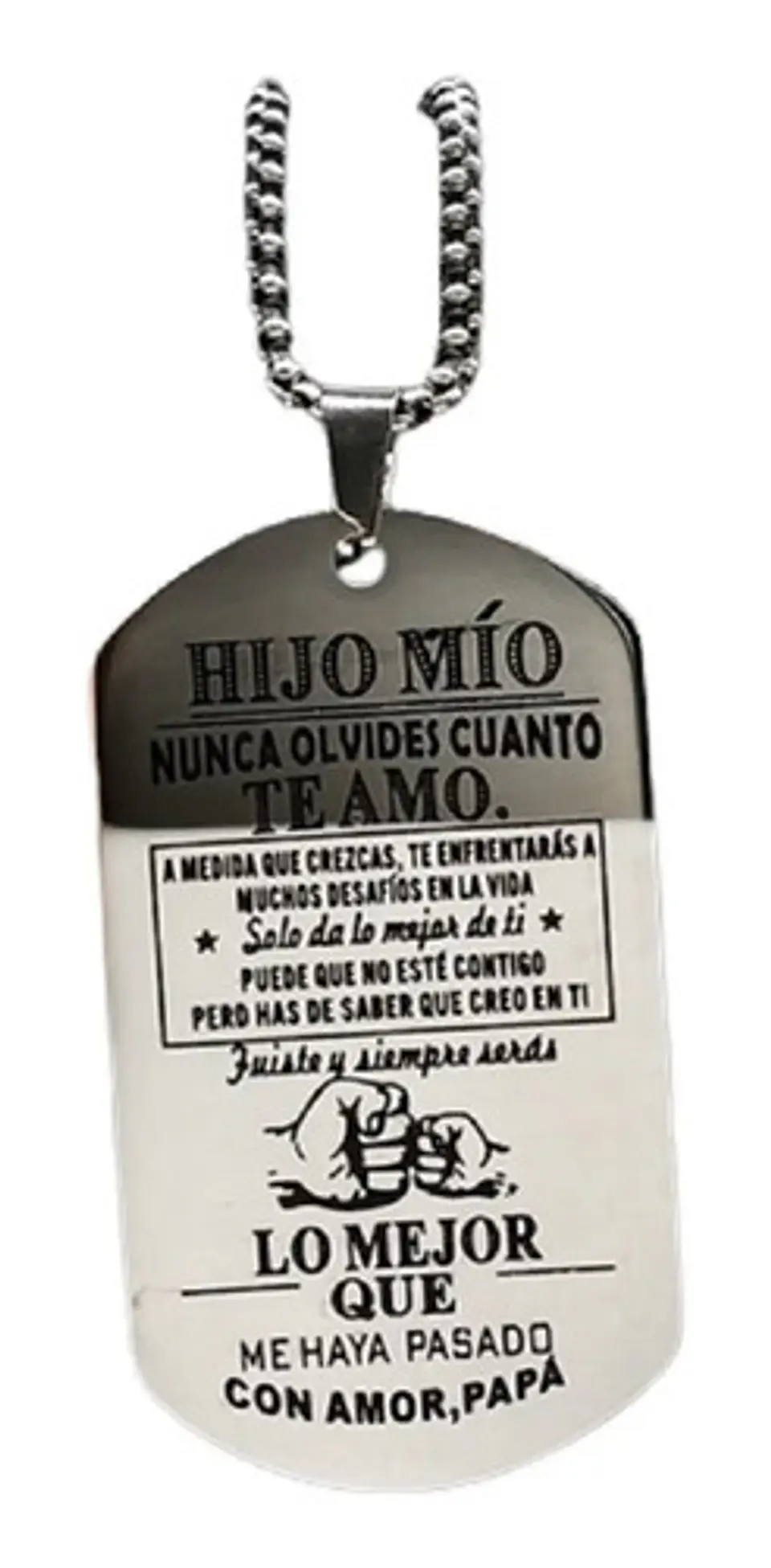 Cadena Y Colgante Familia Papá Hijo + Caja Regalo 1