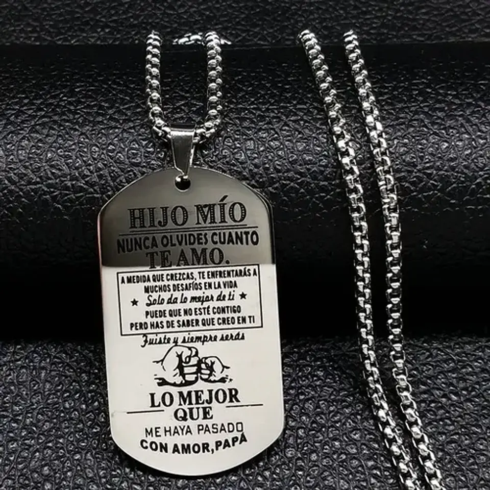 Cadena Y Colgante Familia Papá Hijo + Caja Regalo 2
