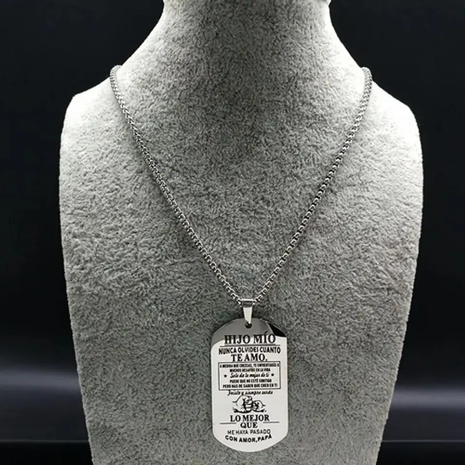 Cadena Y Colgante Familia Papá Hijo + Caja Regalo 4