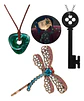Coraline Llave Botón Collar Mágico Y Broche Set Regalo Geek - Miniatura 1