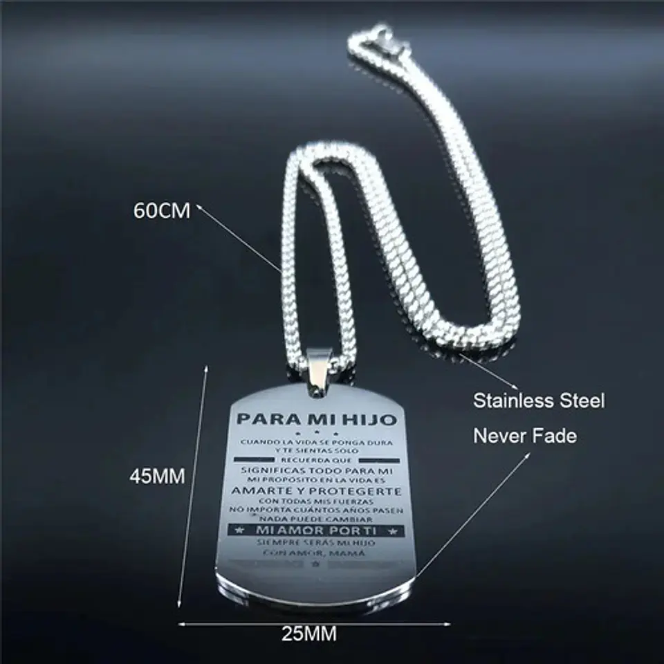 Collar Hijo Familia Mamá + Caja Regalo Joyas 2