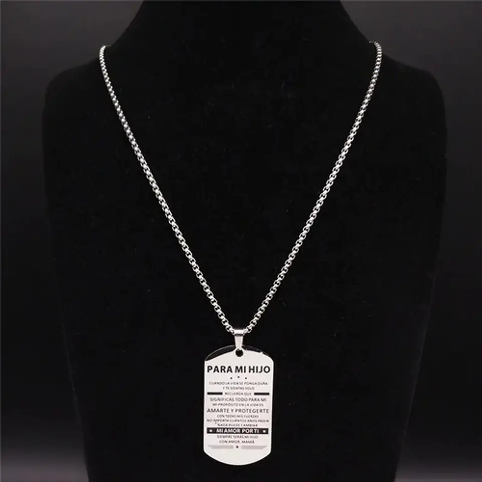 Collar Hijo Familia Mamá + Caja Regalo Joyas 3
