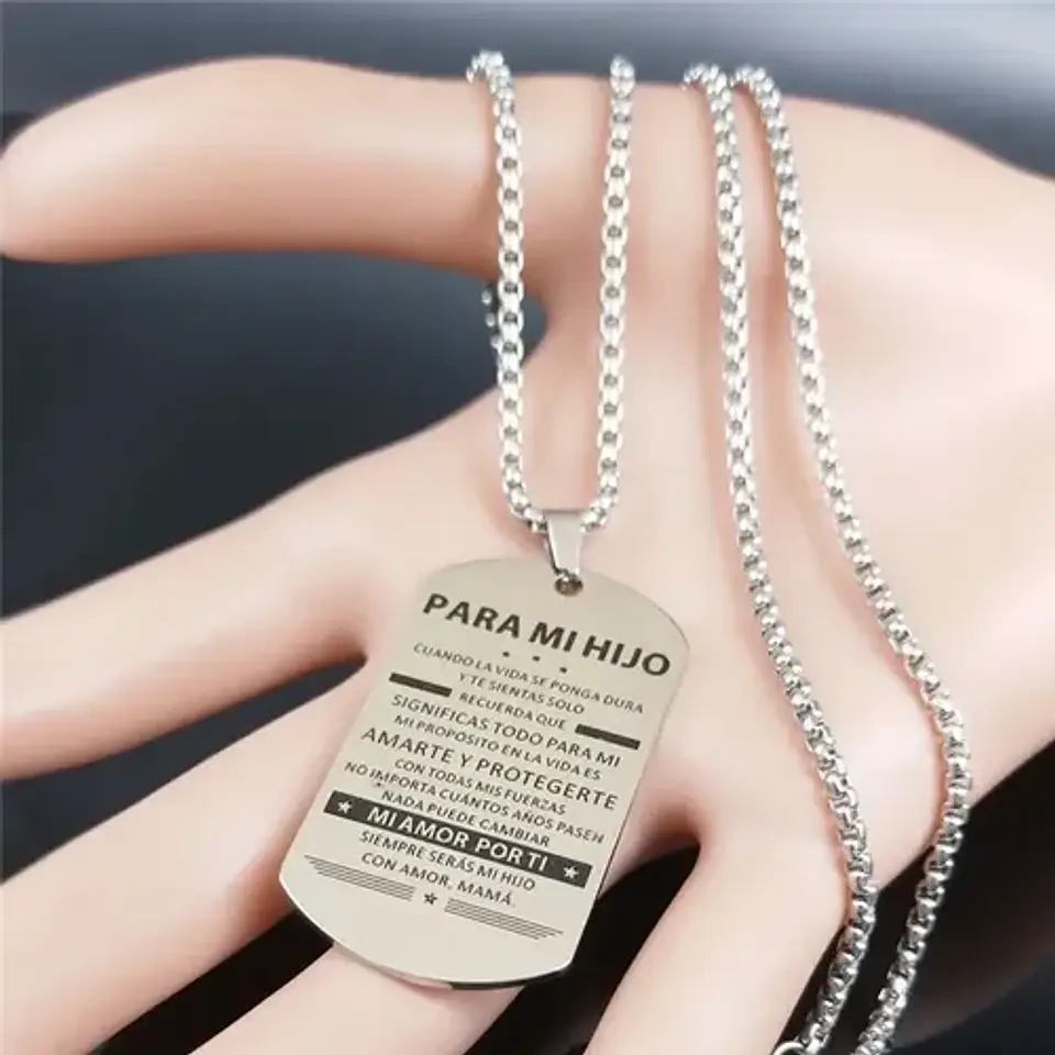 Collar Hijo Familia Mamá + Caja Regalo Joyas 4