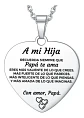 Collar Corazón Cadena Dije Padre A Hija + Bolsa Regalo Joyas - Miniatura 1