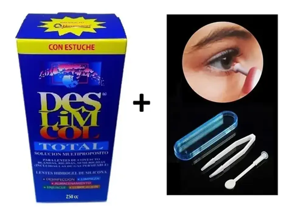 Liquido 250 Cc +estuche + Set Inserción Para Lentes Contacto 2