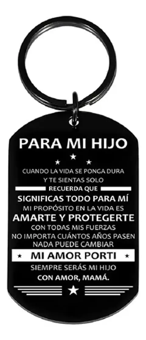 Llavero Regalo Hijo Niños Hombre + Bolsa Terciopelo Joyas